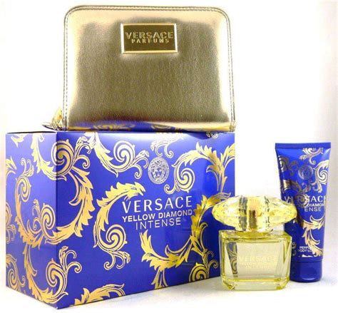 versace yellow diamond intense gift set|Versace Yellow Diamond body wash.